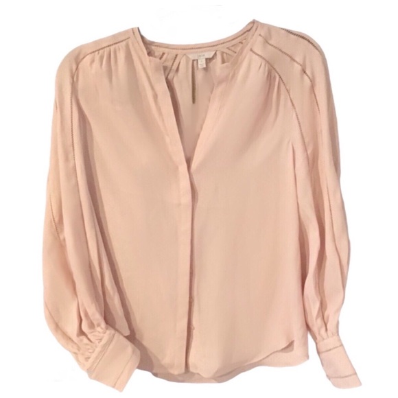Joie Tops - Joie long sleeve V-neck blush blouse cut outs
